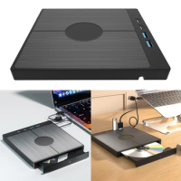 7 in 1 External CD/DVD Drive Portable CD/DVD Burner USB 3.0 CD/DVD Disk Drive Player Burner Reader Writer for Laptop Desktop PC