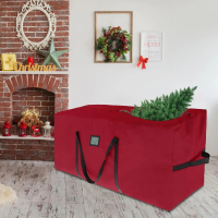 Heavy Duty Christmas Tree Storage Bag For Trees Up To 9ft Large Mobile Container Reinforced Handles