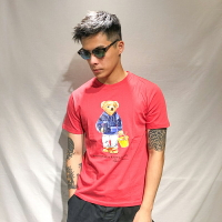 美國百分百【全新真品】Ralph Lauren T恤 小熊 泰迪熊 短袖 RL T-shirt 短T 紅色 AS87