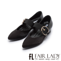 FAIR LADY 芯太軟 腰帶裝飾瑪莉珍鞋 黑 (602370)