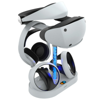 yes99buy電玩  PS VR2磁吸彩虹充電座PSVR2手把座充帶炫彩RGB燈可收納眼鏡耳機