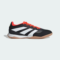 【adidas 愛迪達】Predator League L IN 男女 足球鞋 訓練 室內 運動 平底 黑 橘(IG5456)