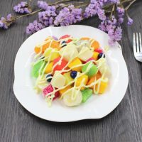 Simulation Fruit Slices Fruit Salad Artificial Fruit Models Lifelike Decorative Fake Fruit Western Restaurant Fruit Plate Props