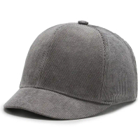 Baseball cap : CORDY DUCK CAP - topi pria topi wanita SHORT BRIM CAP - GRAY