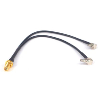 15cm SMA female to y type CRC9 angle male connector splitter combiner Cable 3G 4G antenna Dual CRC9 Connector to SMA LTE Modem