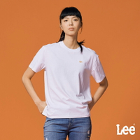 Lee 女款 寬鬆版 胸口系列刺繡 背後大印花 短袖T恤 | 101+