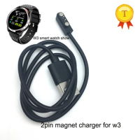 high quality Magnetic Charging 2pin Cable charger For w3 ecg ppg Smart Watch bracelet Black Power Chargering data Cable