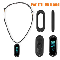 Fashion Necklace For Xiaomi Mi Band 4 Replacement Knitted Wristband With Rubber Pendant Holder for Xiaomi Mi Band 4/3