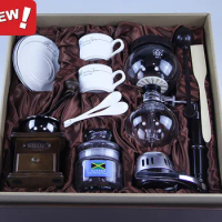 Manual coffee Syphon Gift Set distillation pot home coffee maker TCA-3-D breaker with coffee mill coffee cup set