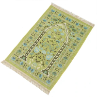 Islam Carpet Muslim Prayer Rug Thick Islamic Chenille Praying Mat Floral Woven Tassel Pray Praying 70x110cm(27.56x43.31in)