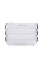 กล่องจัดเก็บอเนกประสงค์ 3 ชิ้น 0.3 L (12.2 x 8.2 x 7.5 ซม.) สีโปร่งแสง