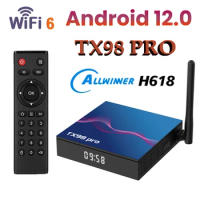 TX98 PRO Android 12 Smart TV BOX Allwinner H618 2.4&amp;5G Wifi6 4K 4G 64GB HDR10+ BT Media Player Set Top Box