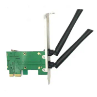 Network Adapter Card NIC Converter Used For Wifi Mini PCI-E To PCI-E1X Wireless Network Card And Devices Support Cable Adapter