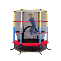 50 Inch Mini Trampoline Round Kids Enclosure Net Pad Rebounder Outdoor Exercise Home Toys For Jumping Bed Indoor Equipment