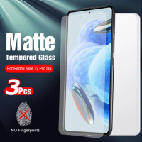 3pcs Matte Full Cover Protective Glass For Xiaomi Redmi Note 12 Pro+ Note12Pro Plus 5G Speed Turbo Note12 4G 9H Screen Protector