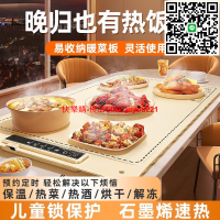 【輕松收納】家用暖菜板新款柔性熱菜板保溫碟加熱板恒溫加熱器多功能熱菜神器