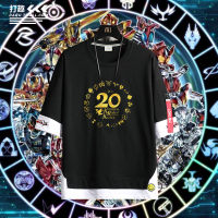假面騎士20周年shf紀念平成zi-o時王fourze衣服男女假兩件短袖T恤