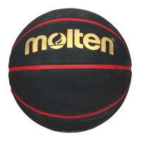 MOLTEN 8片深溝橡膠7號籃球-室外 戶外 7號球 訓練 B7C2010-KR 黑紅金