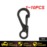 1~10PCS Outdoor Camping Carabiner 8 Shaped S Buckle with Lock Mini Keychain Hook Anti-Theft Backpack Buckle Key-Lock Tool