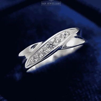 SAN950 Cincin Wanita Emas Putih W06 - Ring Nikah Custom Handmade All Size emas kuning single