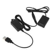Camera USB to NP-FW50 Power Adapter for Sony A7RII A6500 A6400 A6300 A6100 A6000