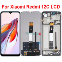 6.71'' For Xiaomi Redmi 12C LCD Display, with frame Screen Touch Panel Digitizer Replacement Parts For Redmi 12C 22120RN86G LCD