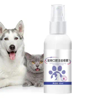 Oral Care Spray For Dogs 60ml Dog Hygiene Bad Breath Spray Tooth Hygiene Product For Dogs Cats Puppy Kitten Fresh Breath Hygiene