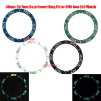 Watch Parts Ceramic 38mm Scale Slope Ring Ice Luminous Bezel Number Insert Fit for Sea 300 Digital Baffles