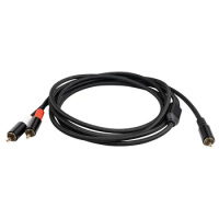 RCA Y Adapter Cable Subwoofer Y Cable 1X RCA to 2X RAC Audio Cable 1 Rca to 2 Rca Power Amplifier Audio Cable,1 Meter