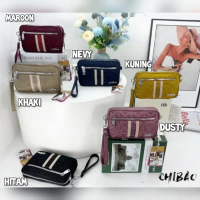 SALE TAS SELEMPANG/POUCH CHIBAO KANVAS 2TALI CB993-AB 4SLET
