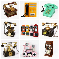 復古電話機模型 拍攝背景道具 酒吧咖啡館服裝店英倫風裝飾品擺件