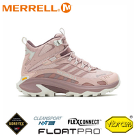 【MERRELL 美國 女 MOAB SPEED 2 MID GORE-TEX 中筒登山鞋《藕粉》】ML038230/戶外鞋