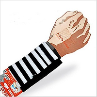 PCMAMA多用途運動手臂套手機套手腕袋手腕套Wrist Bag(黑白二道WC049;可放零錢紙鈔信用卡悠遊卡一卡通)