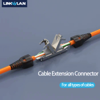 RJ45 Cat5e Cat6A Cat7 LAN Cable Tool-less Extension Connector Network Extender Junction Adapter Connection Box