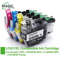 Magic Hero high Capacity LC431XL LC431 Compatible jet  Cartridge For Brother DCP-J1050DW,DCP-J1140DW