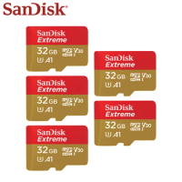 5pcs/lot Original SanDisk Micro SD Card 32GB 64GB 128GB 256GB High Speed V30 Class 10 TF Card UHS-I U3 Extreme Memory Card