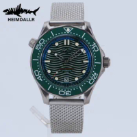 Heimdallr Titanium Men Diving Watch Waterproof Auto Date Sapphire Mirror NH35 Automatic Mechanical Wrist watch C3 Super Luminous