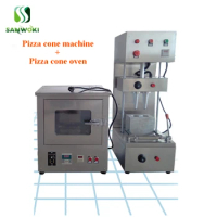 2 heads Spiral shape Pizza cone machine + pizza cone Oven electric pizza making machine cone pizza maker machine