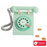 【德國 classic world 客來喜經典木玩】木製電話復古經典款《50551》