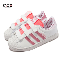 adidas 童鞋 Superstar CF C 中童 白 粉紅 愛心 魔鬼氈 小朋友 三葉草 愛迪達 GY3337