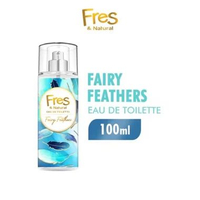 Fres & Natural Spray EDT 100ml - Parfum Wanita Botol Kaca Tahan Lama Fairy Feathers-Biru