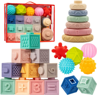 Jyusmile Baby Toys 6-12 Months Montessori Toys for Babies 6-12 Months Incl Stacking Building Blocks 