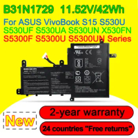 11.52V 42Wh B31N1729 Laptop Battery For ASUS VivoBook S15 S530U S530UA S530UN X530FN S5300F S5300U S5300UN Series In Stock