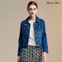 【Master Max】顯瘦款造型愛心彈性牛仔外套(8327119)