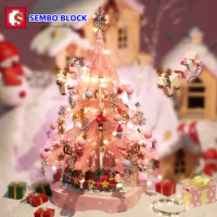 SEMBO Christmas tree building blocks assembled children's toy gift Kawaii holiday decoration assembled model birthday gift