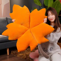 Japanese Style Flower Cushion Maple Leaf Plush Cushion Bedroom Bay Window Tatami Futon Cushion