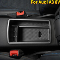 ABS Car Center Console Armrest Storage Box for Audi A3 8V 2013 - 2019 Accessories