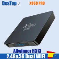 100pcsNew Arrival X96Q pro TV BOX android 10.0 Allwinner H313 2.4&amp;5G WIFI Media Player Youtube set top box pk x96 h96 hk1 100pcs