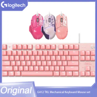 Original Logitech G412 TKL Star Guardian Mechanical Keyboard G502 SG Wireless Mouse Combos Lol Esports Game Keyboard Mouse Set