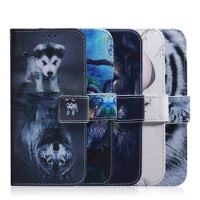 Palm Print Leather Cards Flip Phone Case For Motorola Moto G E6 E7 G7 Plus G E6 E7 E7i G7 Play Power E G Fast On Case